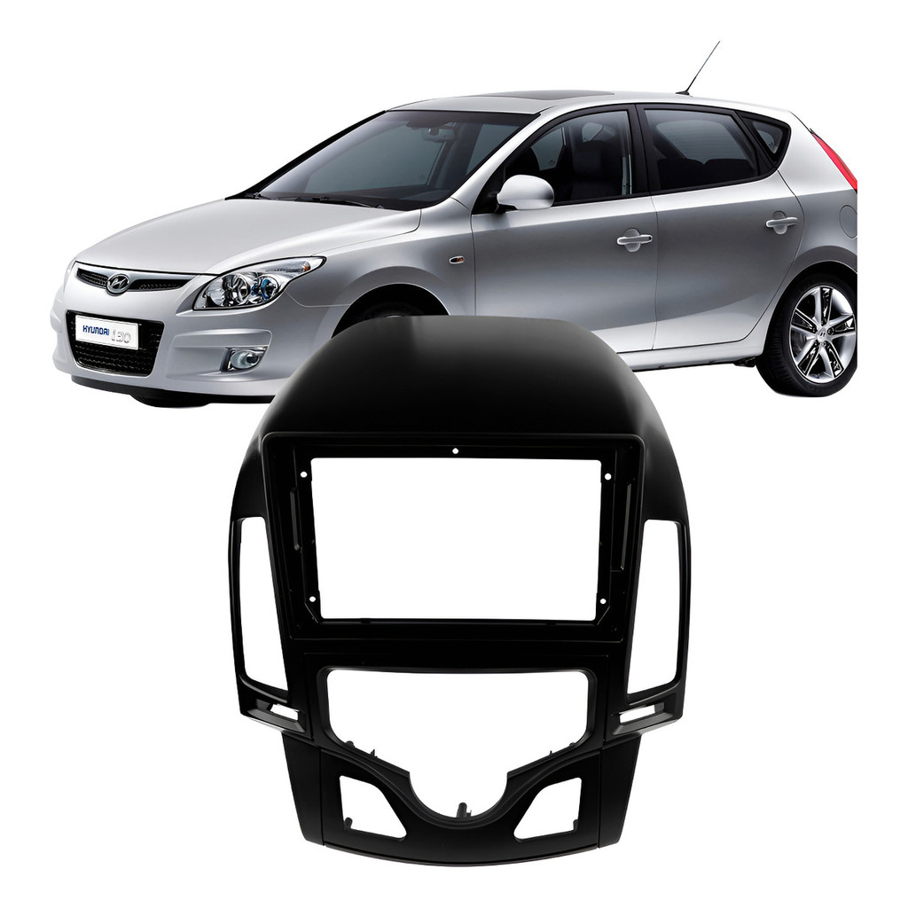 Moldura Central Multimidia 9'' Hyundai I30 2008 A 2012