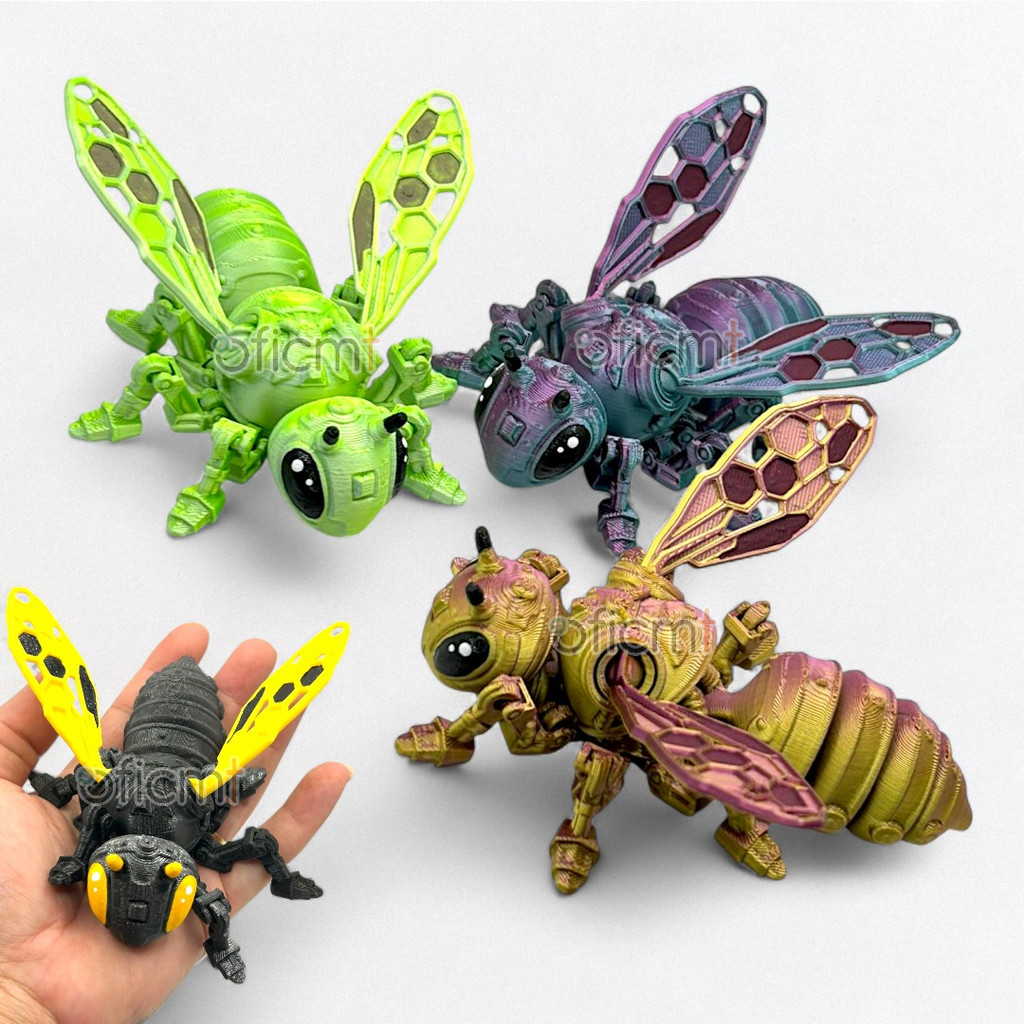 Abelha Cyber Articulada – Brinquedo Fidget Toy Flexível, Modelo Inseto e Presente Criativo