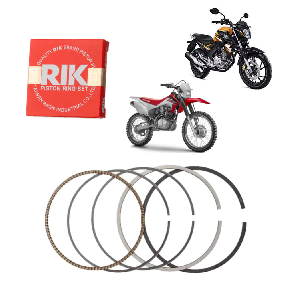 Anel Pistão Cb 250f Twister Crf 250f Std 0.25 0.50 1.00 Rik
