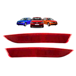 Par Refletor Para-choque Jetta 2010/2015 Acrílico Vermelho