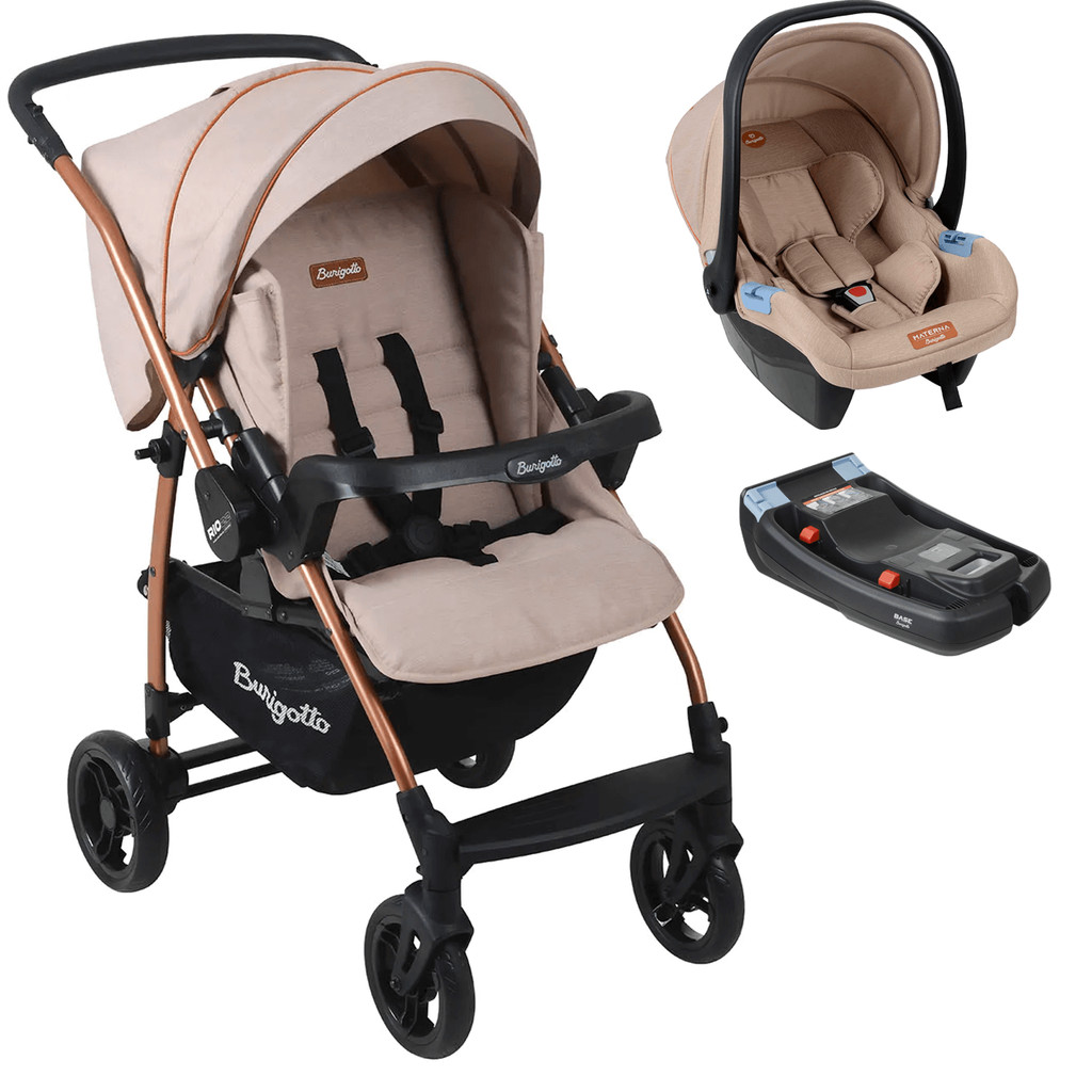 Carrinho de Bebê Burigotto Travel System Rio K 22 Base Mon Amour em Oferta na Shopee