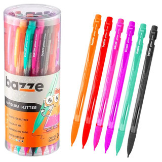 904638P - Lapiseiras Glitter 6/12/18/24 unidades 0.7mm com borracha Bazze em Oferta na Shopee