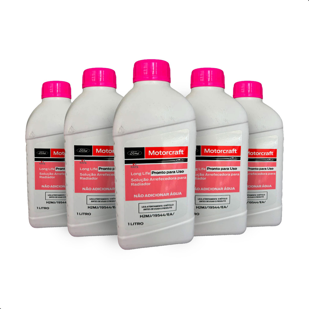 Kit 5 Aditivo Radiador (long Life Rosa) Para Uso Veículos Ford em Oferta na Shopee