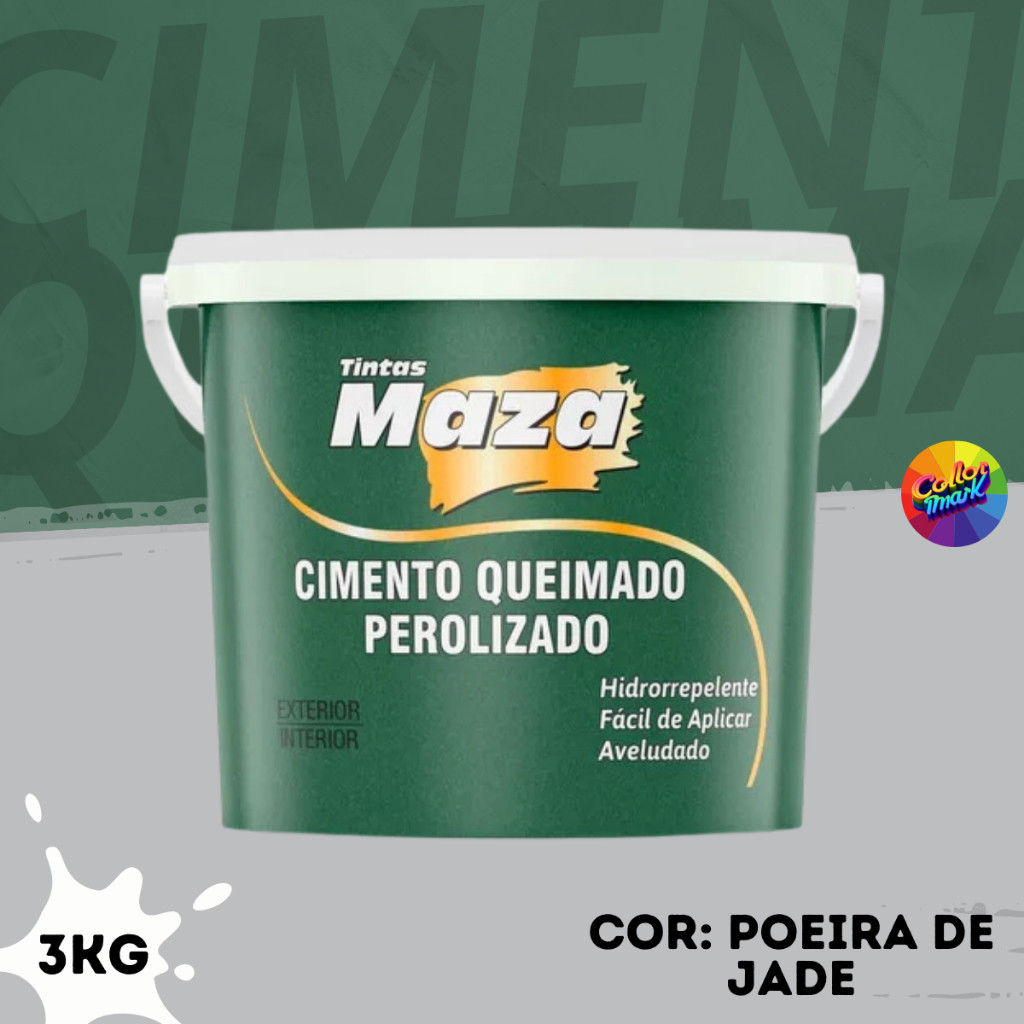 Efeito Cimento Queimado Perolizado Decorativo 3kg Cor Poeira de Jade Efeito Aveludado Uso Interno e Externo Maza em Oferta na Shopee