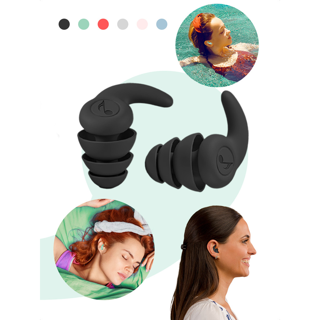 Kit Tampão Ouvido 2 Pares Protetor Auricular Dormir Natação