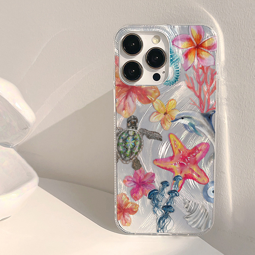 Capinha Capa para iPhone 13 12 11 16 15 14 17 plus pro max plus x xr xs max Ultra Mar Prateado acrilico Anti-impacto em Oferta na Shopee