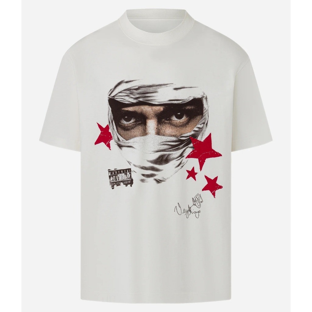 [Camiseta Premium em Algodão Puro]GXG Camiseta Streetwear Coleção Veigh Frase Estampada Graphic Tees Branca