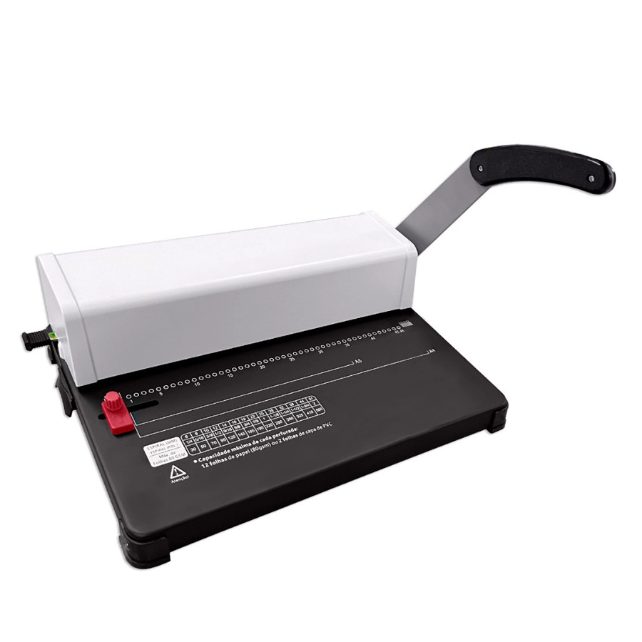 Encadernadora Manual Perfuradora Para Espiral Papel A4 em Oferta na Shopee