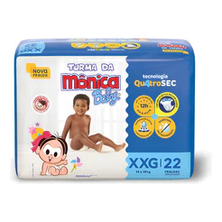 Fralda Infantil Turma Da Mônica Baby Xxg 22 Unidades
