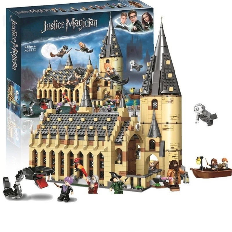 Blocos de Construção LEGO com Figuras Brinquedo Presente Harry Potter Hogwarts Câmara dos Segredos Trem da Floresta