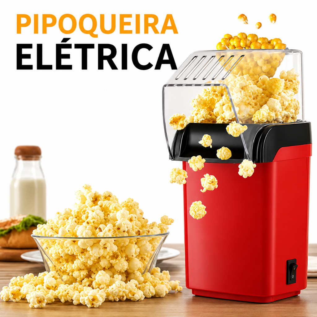 Pipoqueira Elétrica 220v Ar Quente Máquina de Fazer Pipoca Sem Óleo
