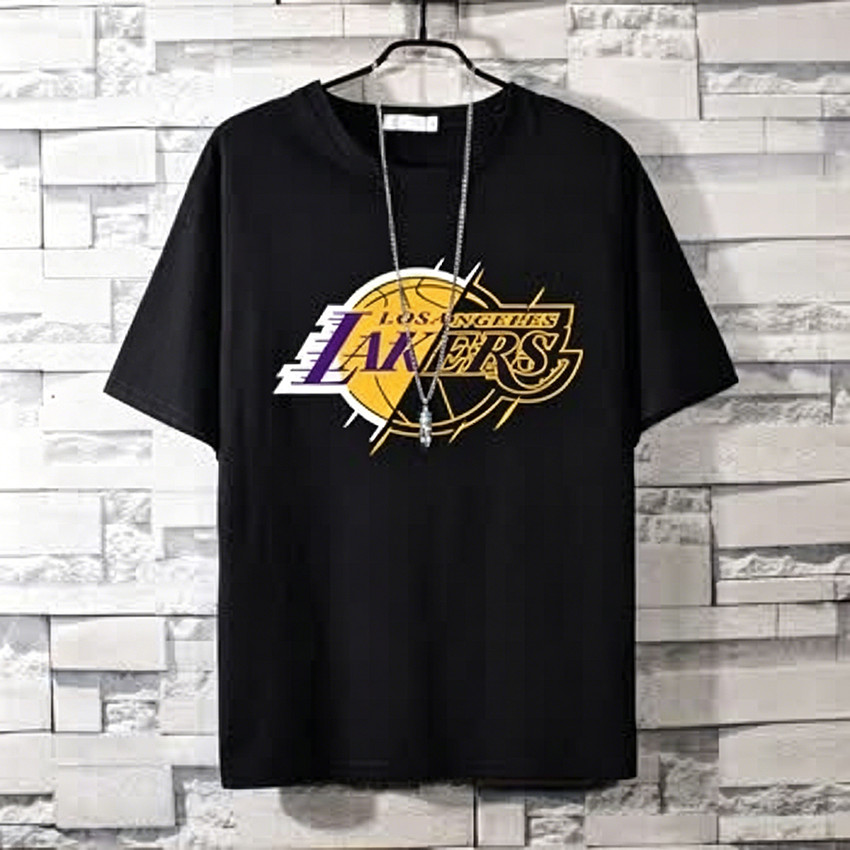 Camiseta Masculina Feminina Oversized Estampa Logo Los Angeles Lakers Corte Estilizado T-shirt Streetwear Unissex