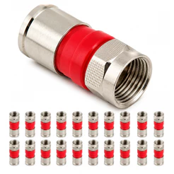 Kit 10 / 5 / 2 Conectores RG59 Blindado De Pressão Cabo Coaxial CFTV