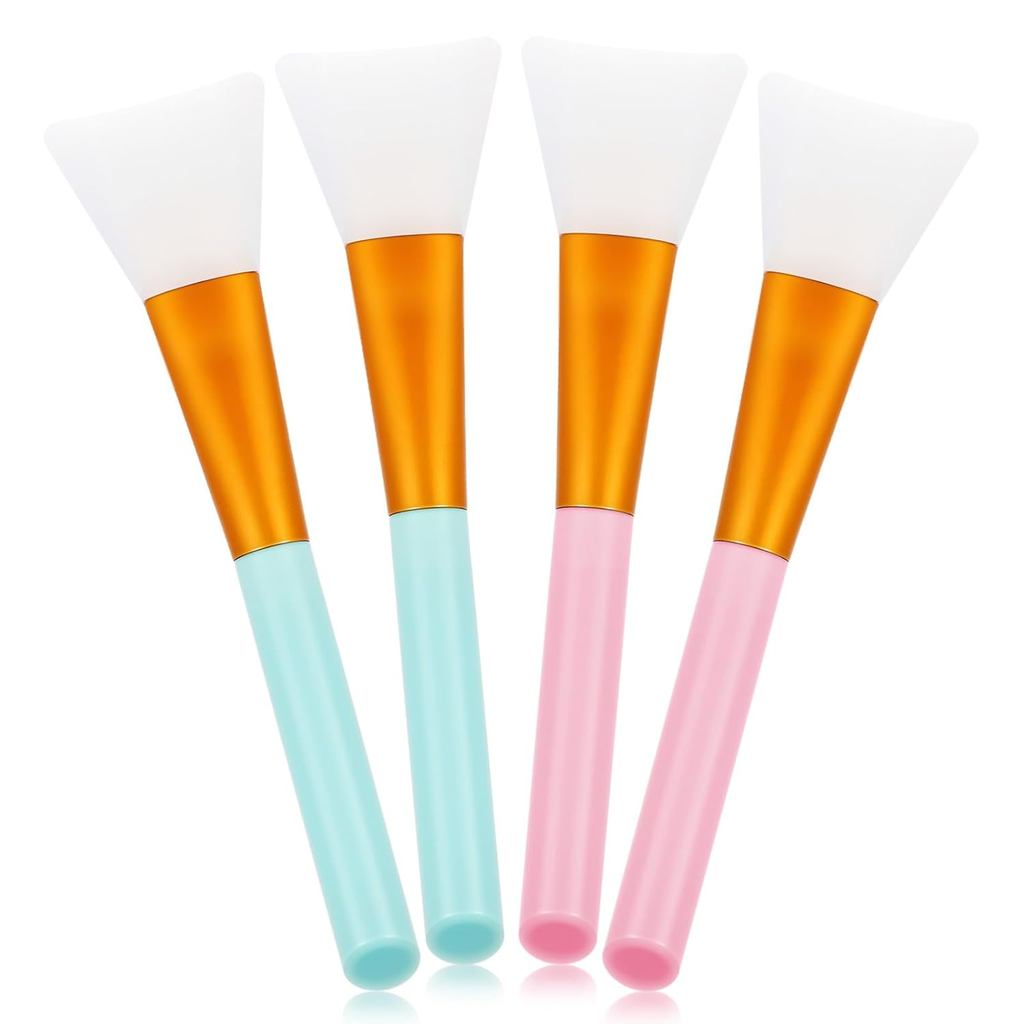 4 peças de pincéis de silicone para máscara facial, aplicador de máscara, ferramenta de aplicação de máscara de silicone