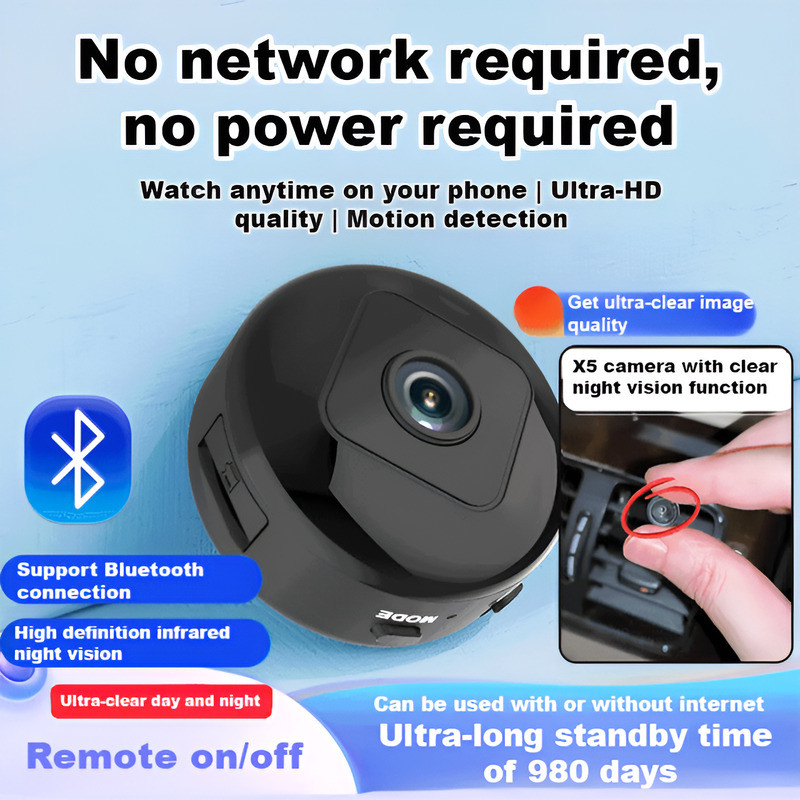 [Bateria De Longa Duração]【Sem Fios e Portátil】Câmera Sem Fios/Monitoramento/Segurança/Interior/Exterior