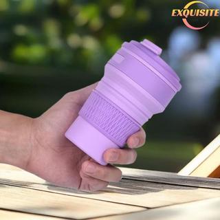 [EL-t] Canecas De Café De 350ml Para Viagem , Copo De Silicone Dobrável , Copos De Água Dobráveis , Sem BPA , Frasco De 