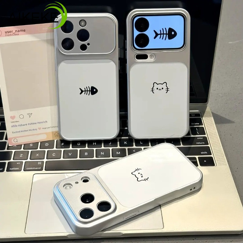 Capa De Telefone De Casal Prateado Simples Para Samsung Galaxy A07 M07 F07 A06 M06 F06 A05S M05 A04S A04E M04 F04 A03 Co