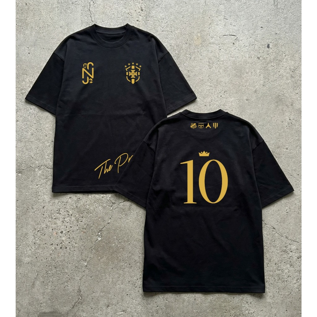 [Camiseta Premium em Algodão Puro]HYP Camiseta Neymar Jr The Prince 10 Oversized Streetwear Masculina Futebol Fanwear