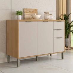 Balcão de Cozinha 120 Cm Colors 3 Portas 2 Gavetas - Kits Paraná