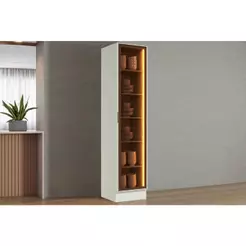 Cristaleira Cozinha Henn Fineze 1 Porta 50cm Areia
