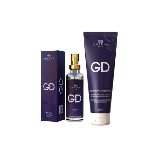 Kit GD Amakha Paris - Perfume de Bolso com Hidratante | Floral Intenso Noite