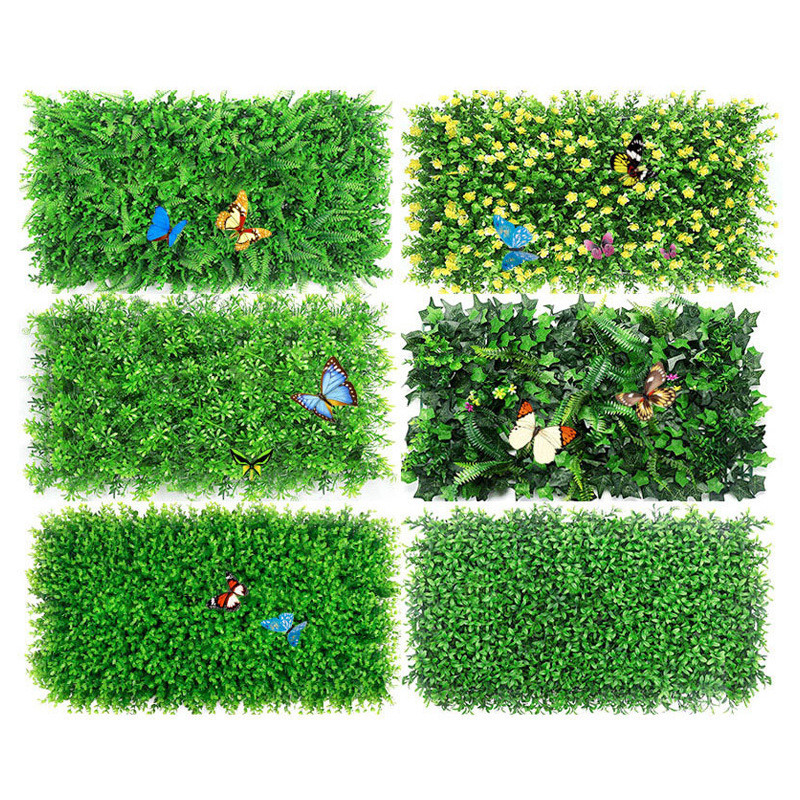 Novo estilo simulação gramado planta verde parede plástico relvado decoração gramado verde fundo Floral planta parede Ar