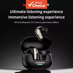 Monster MQT52 Fones De Ouvido Sem Fio Bluetooth TWS Intra-Auriculares HiFi Som Redução De Ruído Estéreo Panorâmico De Ba