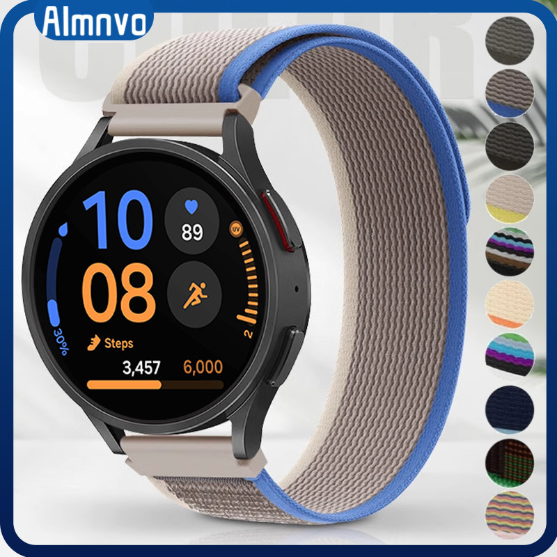 Pulseira 20mm 22mm Nailon Para Garmin Forerunner 265 855 Vivoactive 3/Amazfit Bip 6/Huawei Watch/Samsung Galaxy Watch 7