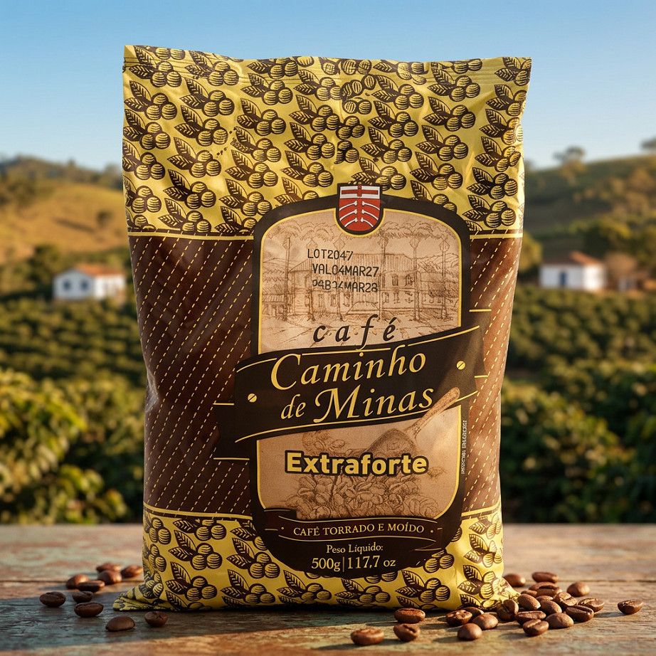 Oferta Café Extraforte Caminho de Minas 500g – Torrado e Moído ☕ Sabor Intenso e Aroma Incomparável!