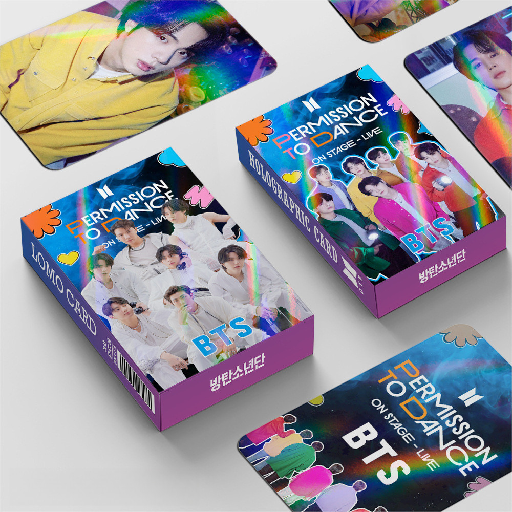 30 cartões Laser dupla face BT Flash Cards BTS JK V JIN Star Cartão LOMO dupla face