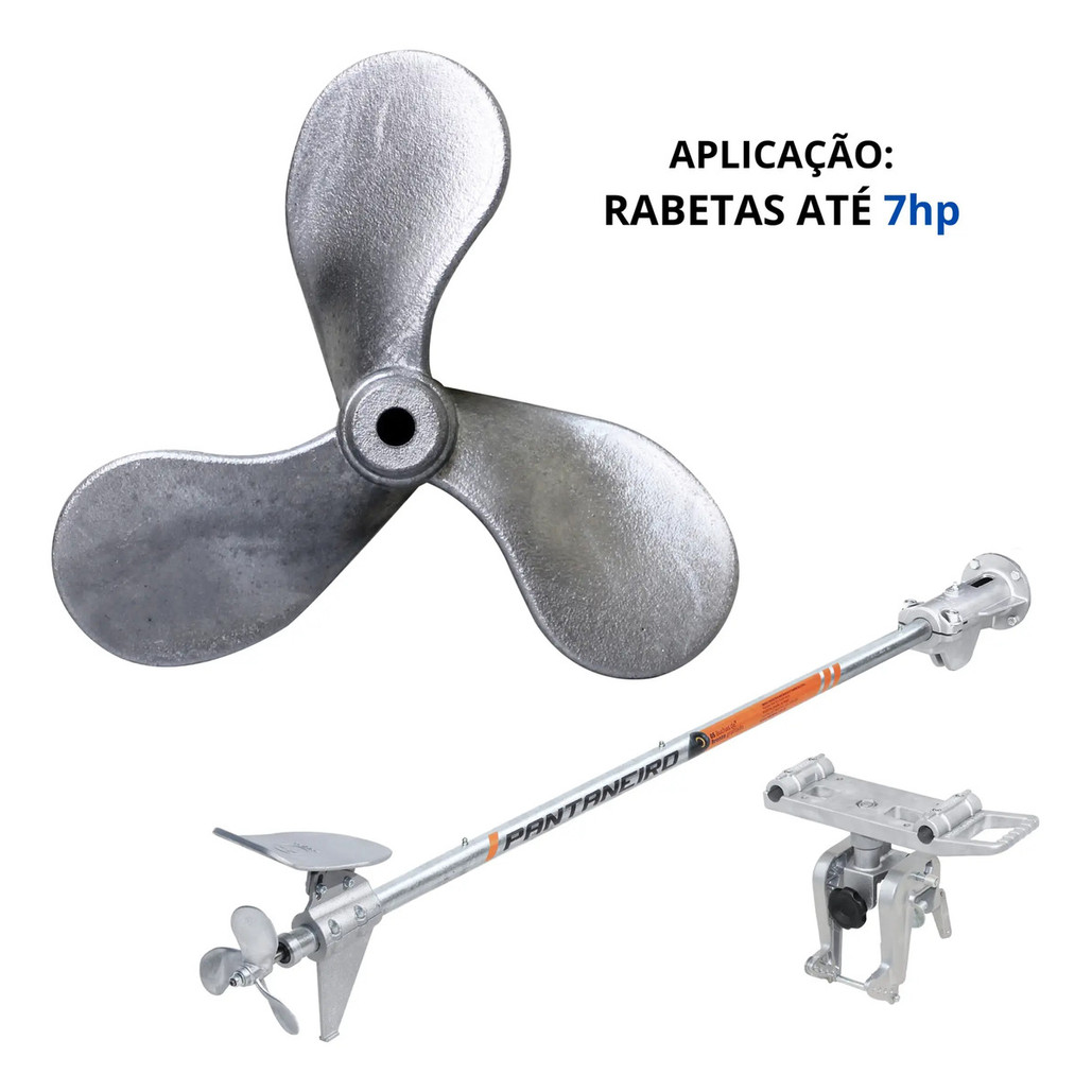 Hélice 3 Pás Rabeta Pantaneiro 5,5/6,5/7,0hp · foto 2