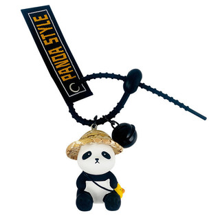 Chaveiro com Pingente de Sino e Fivela de Pulseira Criativa da Série Amigo Panda Fofo WY67