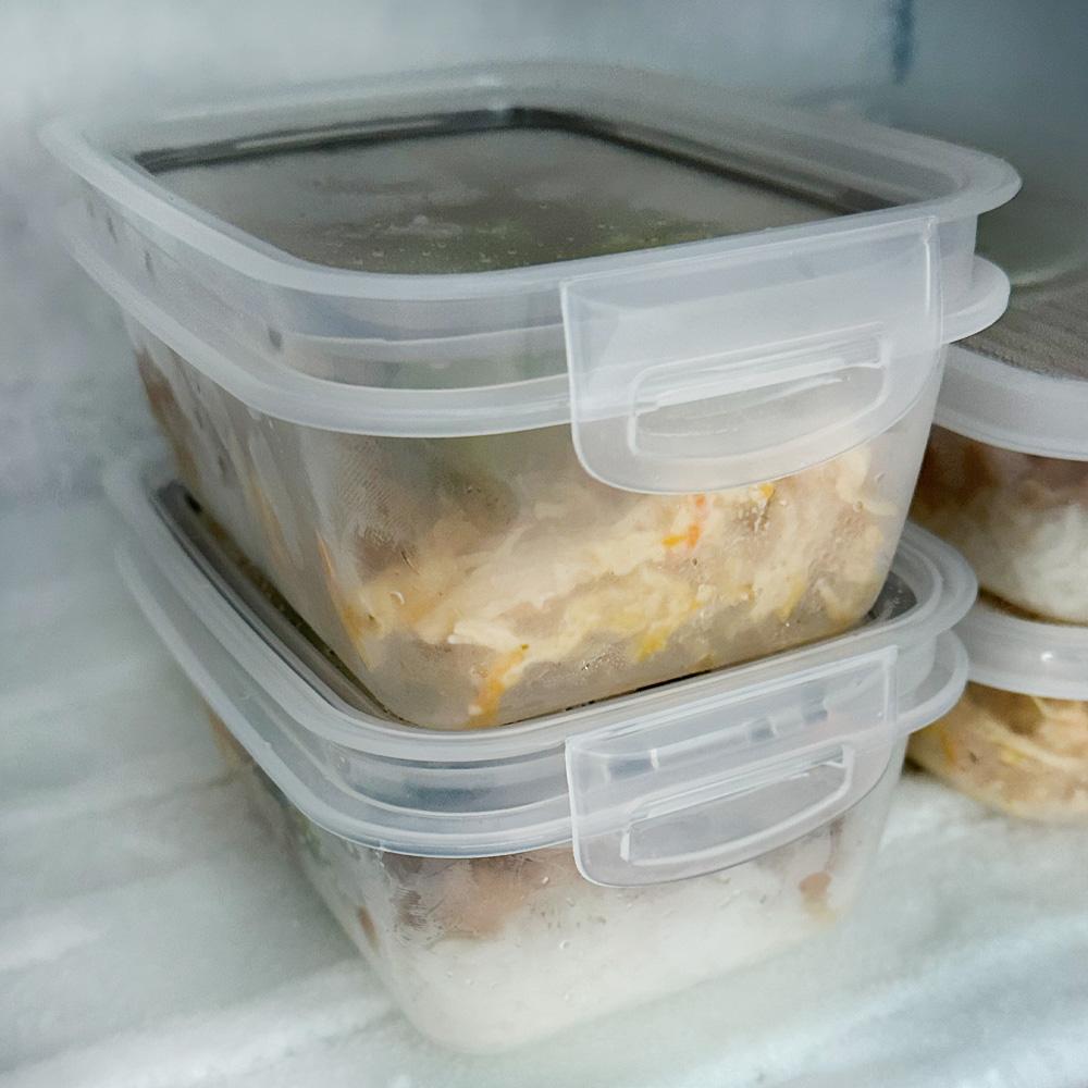 Kit 10 Potes Marmitas Hermética Fitness Alimentos Micro ondas Freezer Transparente 520 ml Plasútil · foto 2