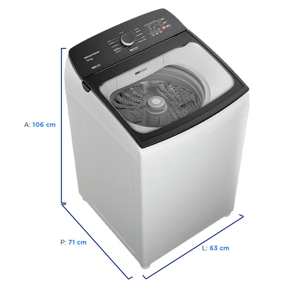 Máquina de Lavar BWF16ABB 16kg Automática Ciclo Tira Manchas Brastemp · foto 2