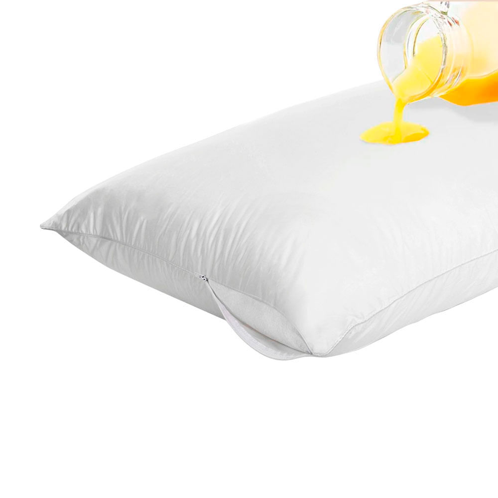 Kit 2 Capas para Fronha de Travesseiro Impermeável Vida Pratika Branco