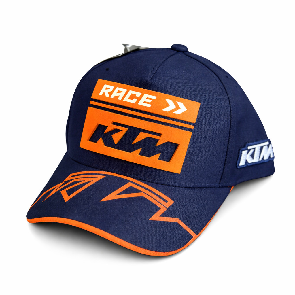 Boné Masculino KTM Race Esportivo Azul e Laranja