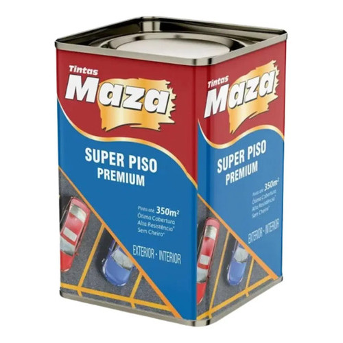 Tinta Acrílica Piso Maza Super Piso Premium 18l Demarcação Cinza Semi Acetinado