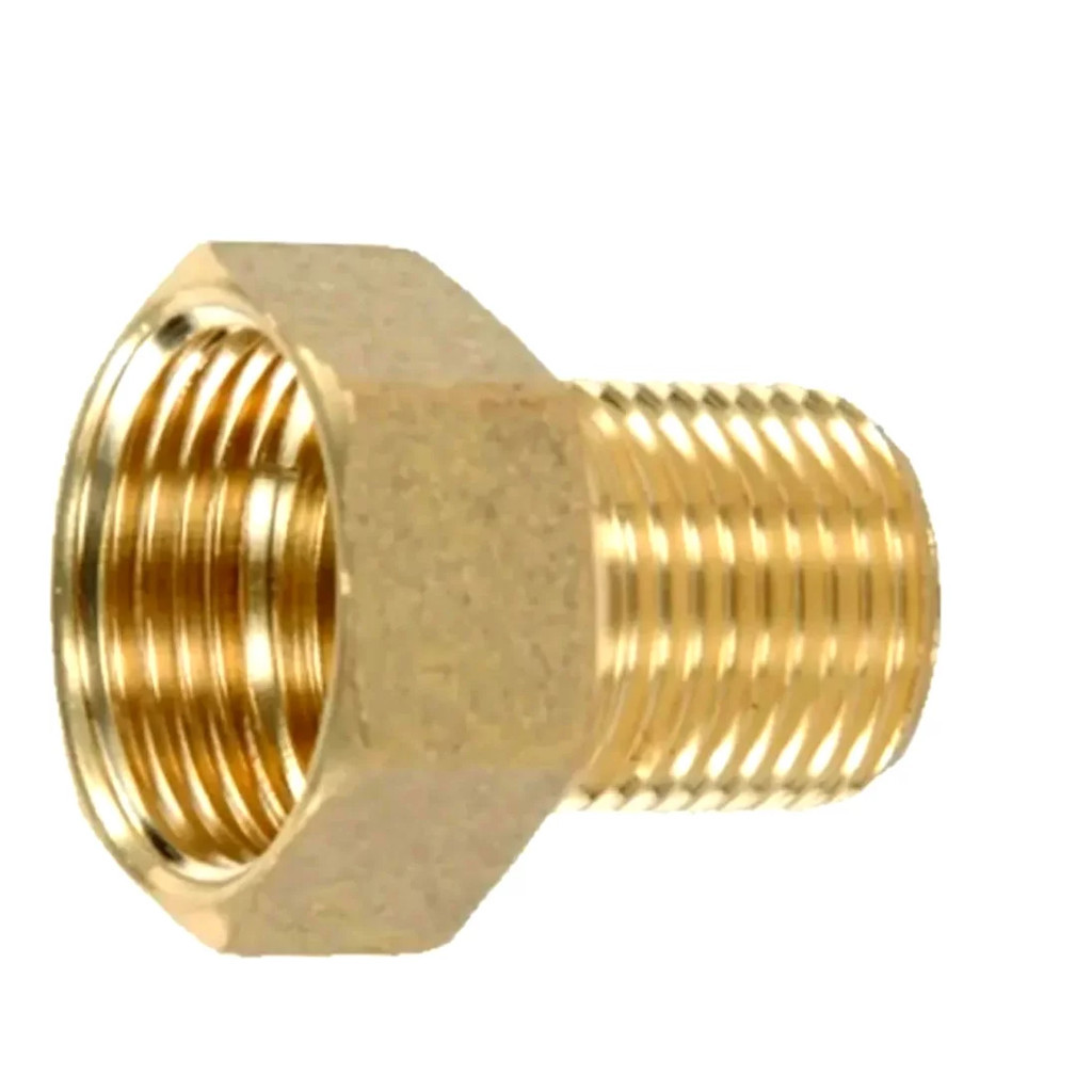 Bucha De Redução Em Metal Longa 3/4 X 1/2 Latão Amarelo
