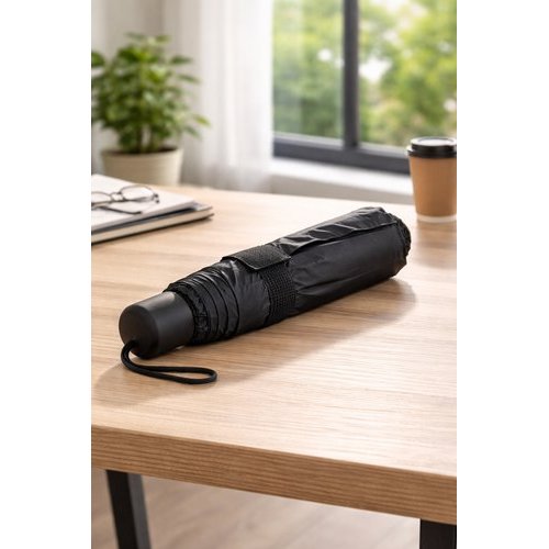 Guarda Chuva Portatil Compacto Automático Maleável Preto Resistente Sol