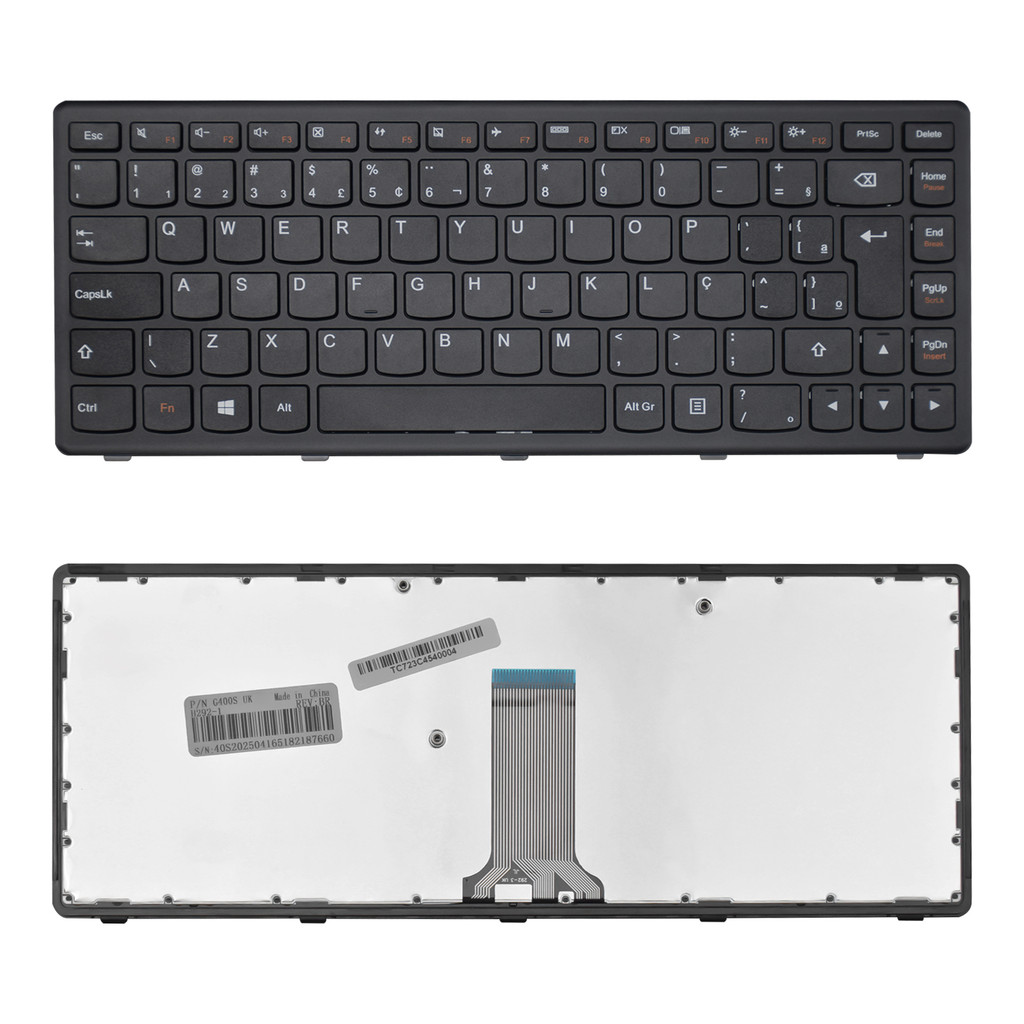 Teclado para Notebook Lenovo Part Number 25211125 Com Moldura