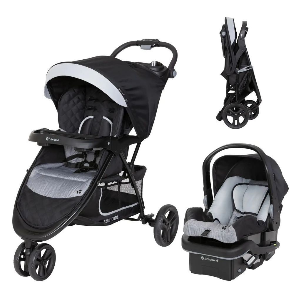Imagem Carrinho de Bebe Passeio 3 Rodas Com Bebê Conforto Ergonômico EZ Ride Baby Trend