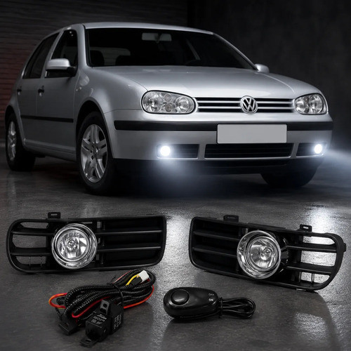 Kit Farol Auxiliar Vw Golf Sapão 1999 / 2006 Botão Modelo Universal Neblina Noite Noturno Estrada