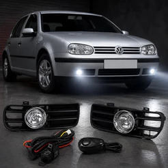 Kit Farol Auxiliar Vw Golf Sapão 1999 / 2006 Botão Modelo Universal Neblina Noite Noturno Estrada