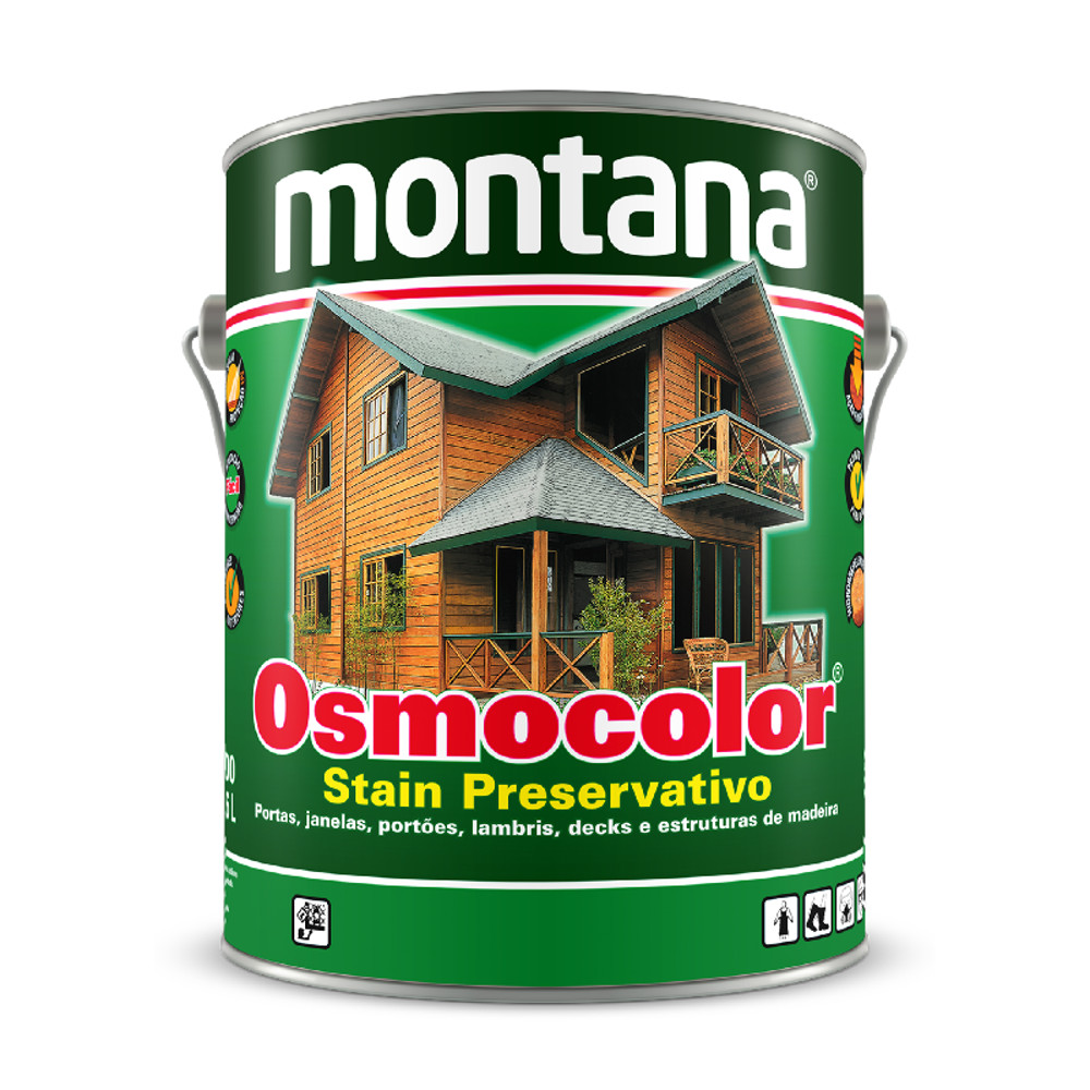 Osmocolor Stain Transparente Acetinado 900ml e 3,6L Montana Proteção para Madeiras