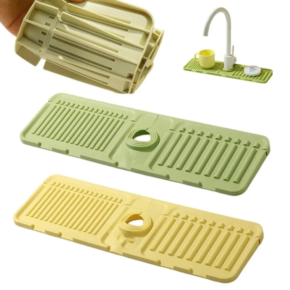 Protetor de Torneira Silicone - Tapete Absorvente Cozinha e Banheiro - Kit Banheiro Acessórios