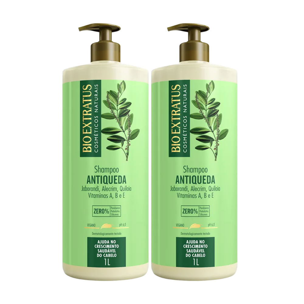 Kit Shampoo Bio Extratus Jaborandi Antiqueda 1L - 2 Unidades