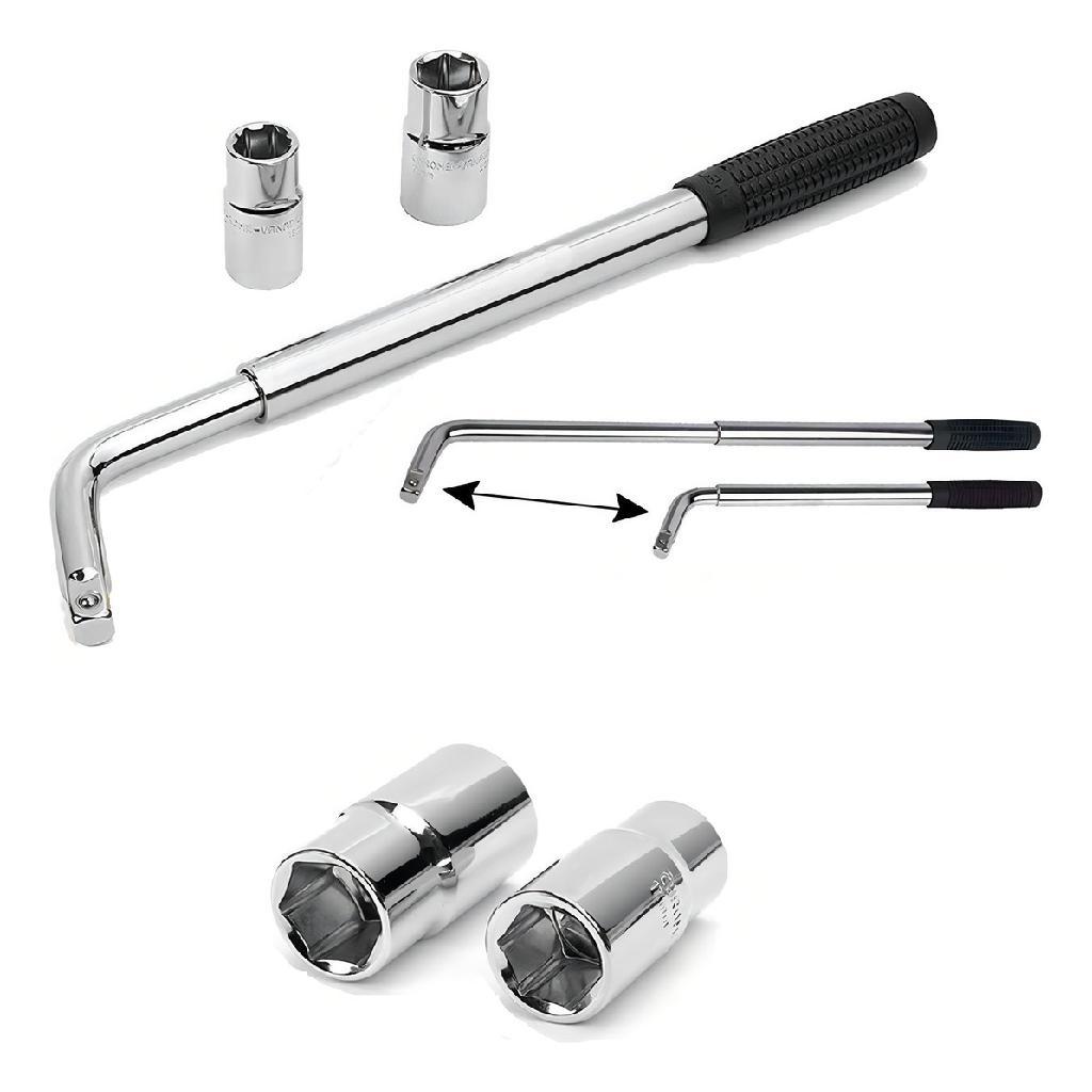 Imagem Chave De Roda L 17 19 21 23mm Telescópica Extensiva Techone