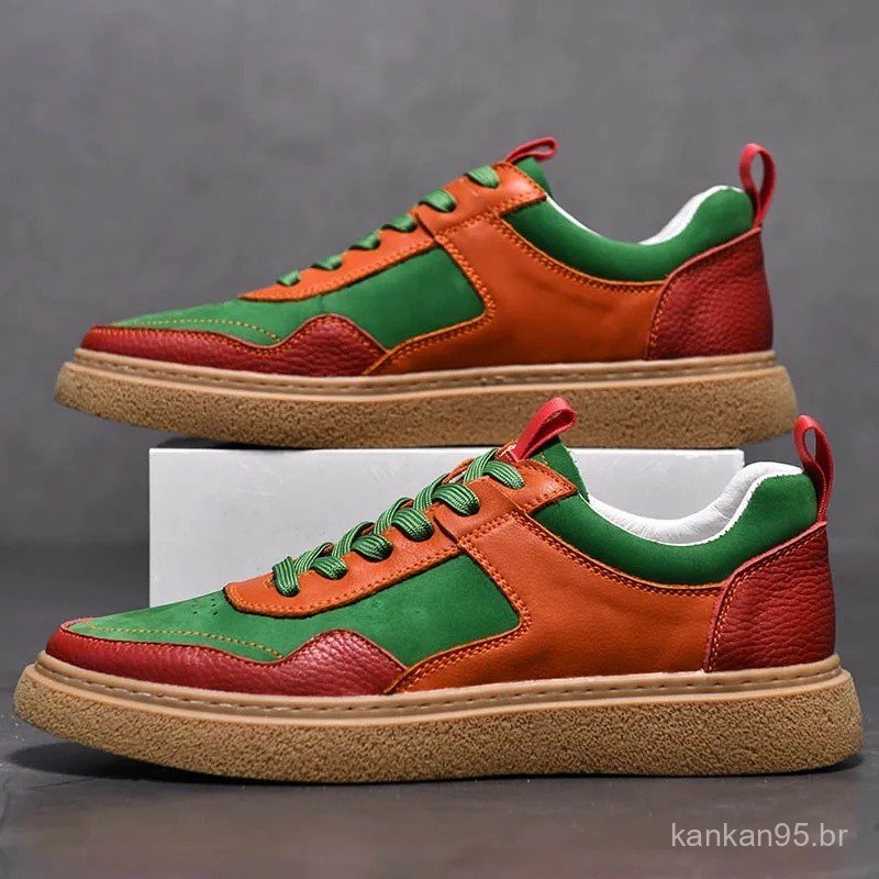Sapatos Casuais Masculinos de Marca de Designer, Sapatos Esportivos para Exterior, Sapatos Masculinos de Sola Grossa, No