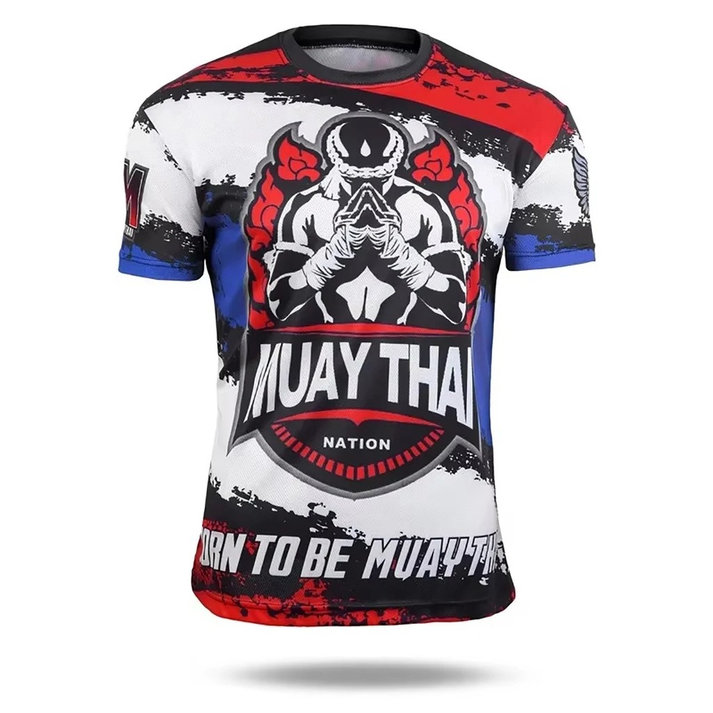 A Camiseta Masculina Estampada 3D Muay Thai É Legal , Esportiva E Moderna . Curto Para Uso Na Rua Confortável No Verão N