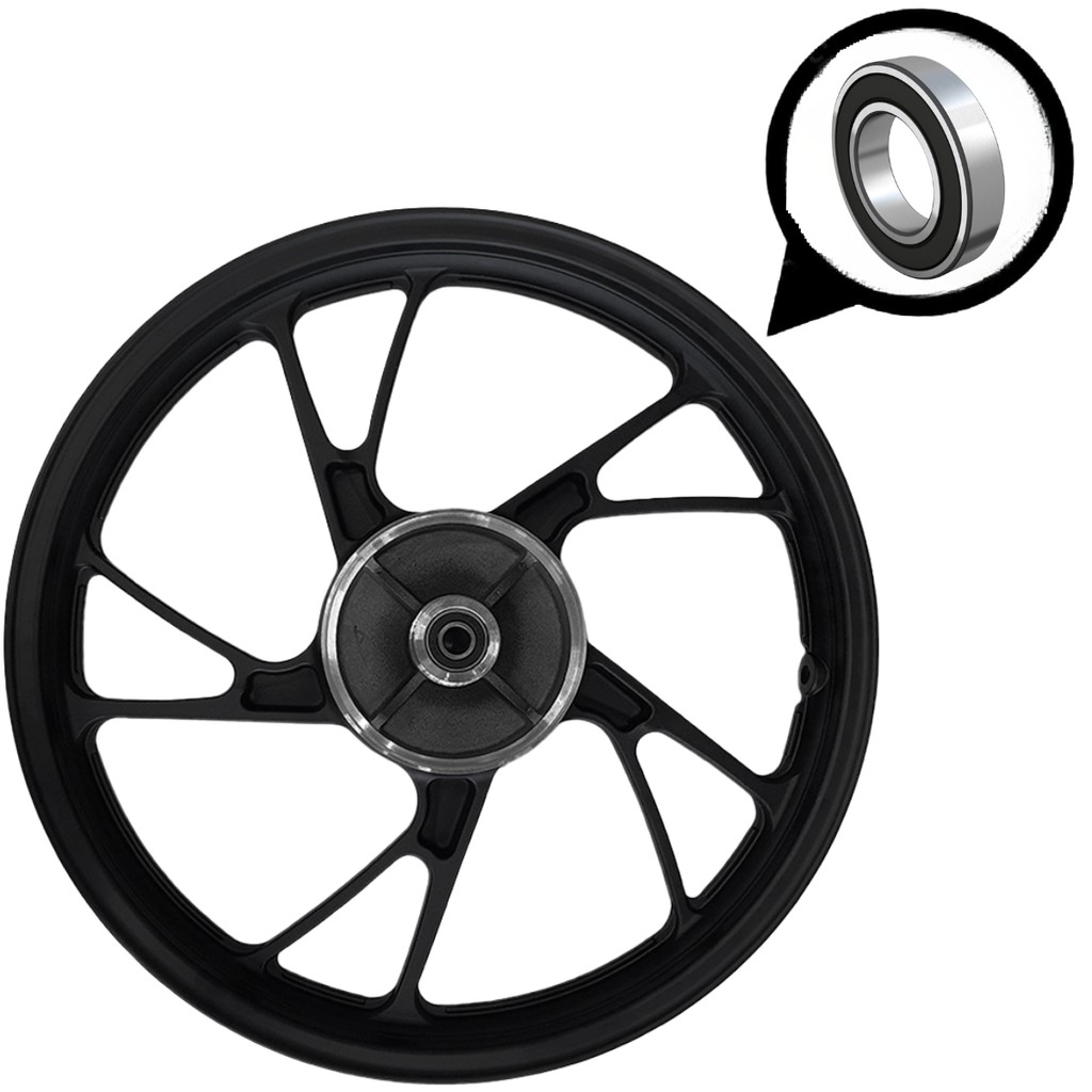 Roda Traseira Liga Leve Pe De Galinha Titan Fan 150 160 Tambor (lona) SPEC + Rolamentos